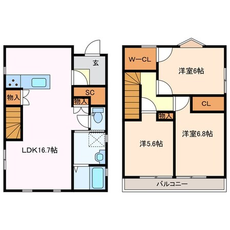 松阪駅 徒歩33分 1階の物件間取画像